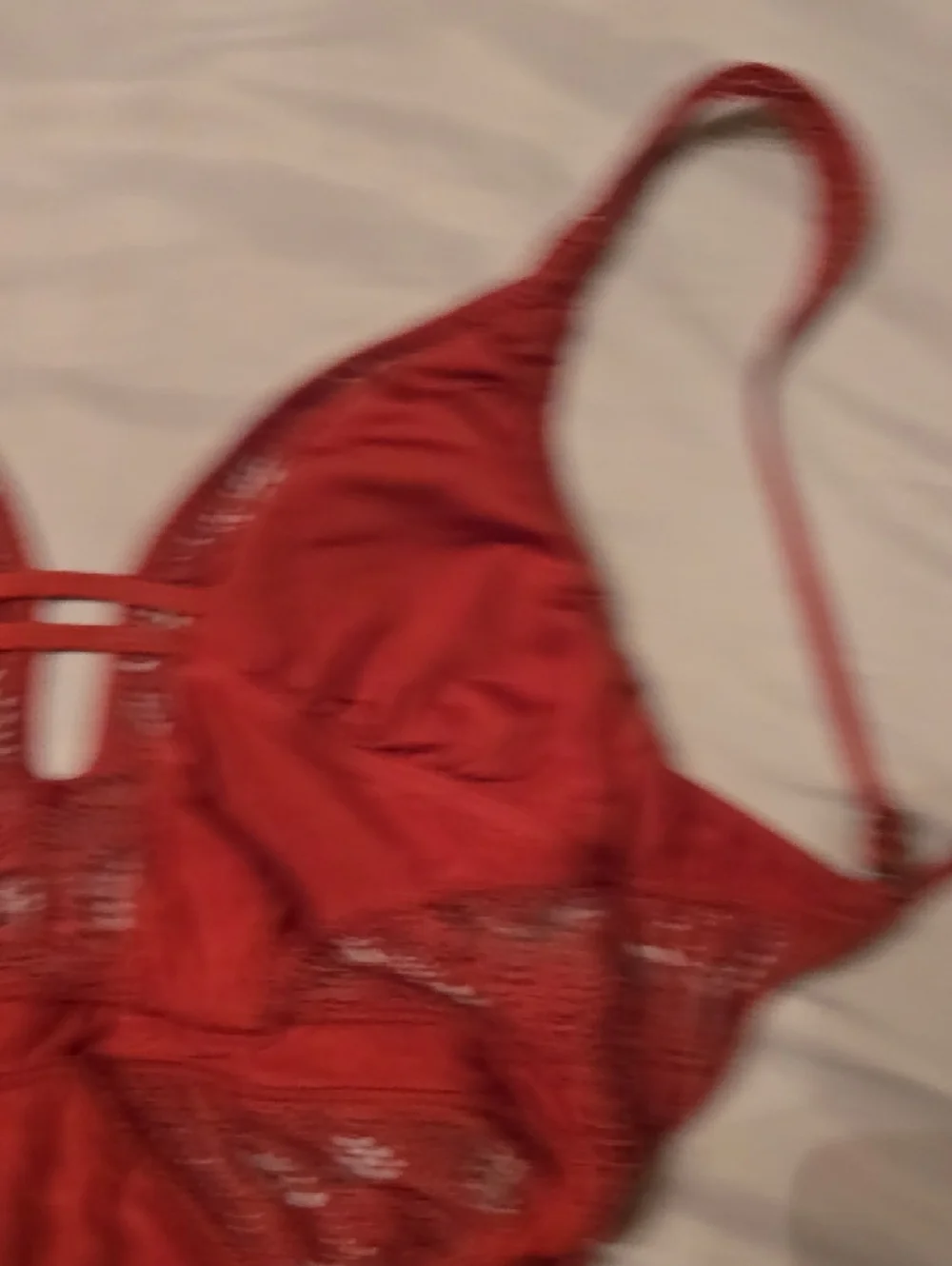 BECCA Red Lace One-Piece Swimsuit - Picture 4 of 9